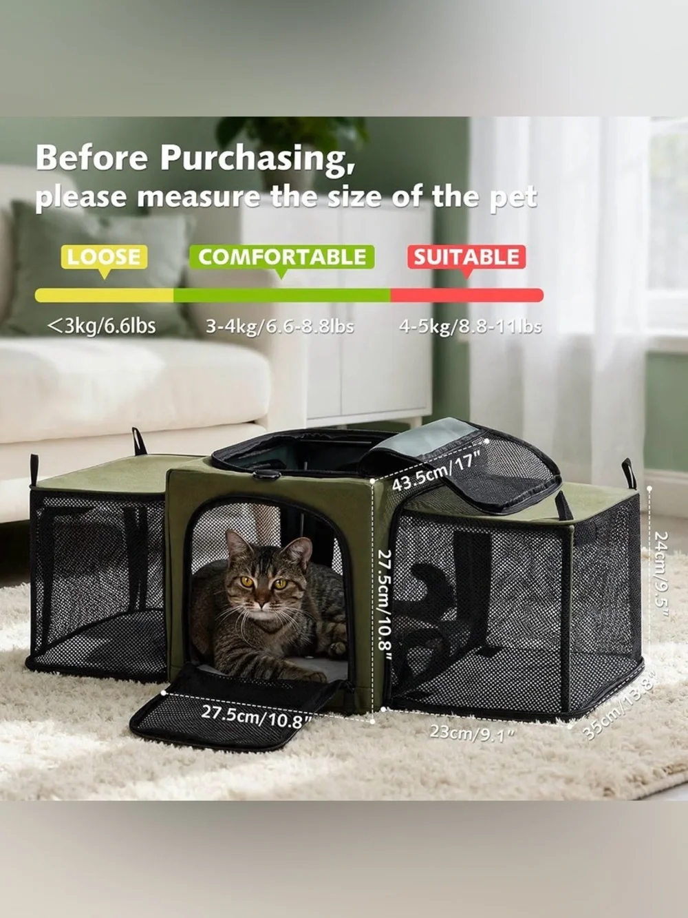 Cat Carrier Expandable